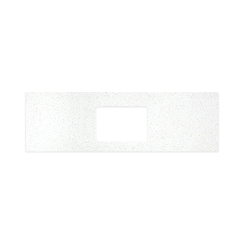Snowflake Solid Surface Top Rectangular Full Depth with Single Undermount Basin Hole - Neche Interiors