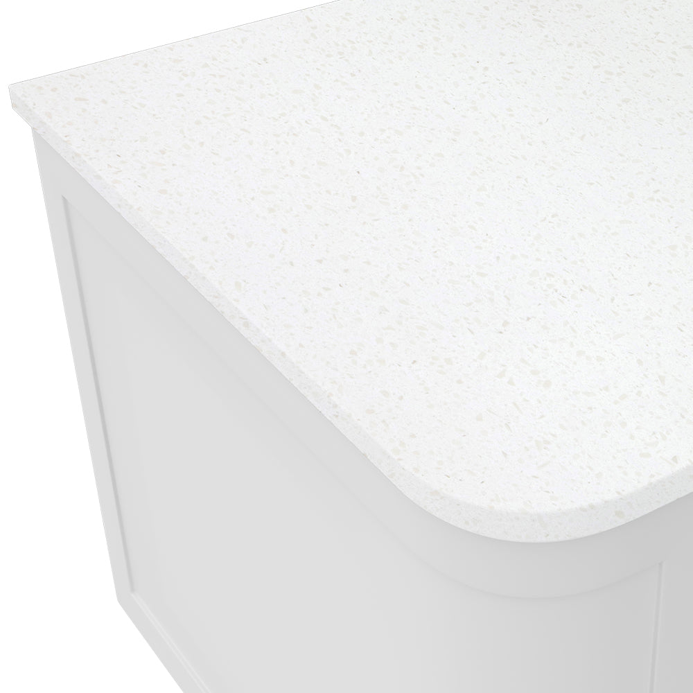 Snowflake Solid Surface Top Curved Full Depth
