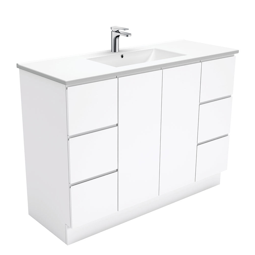Dolce Gloss White Finger Pull Vanity