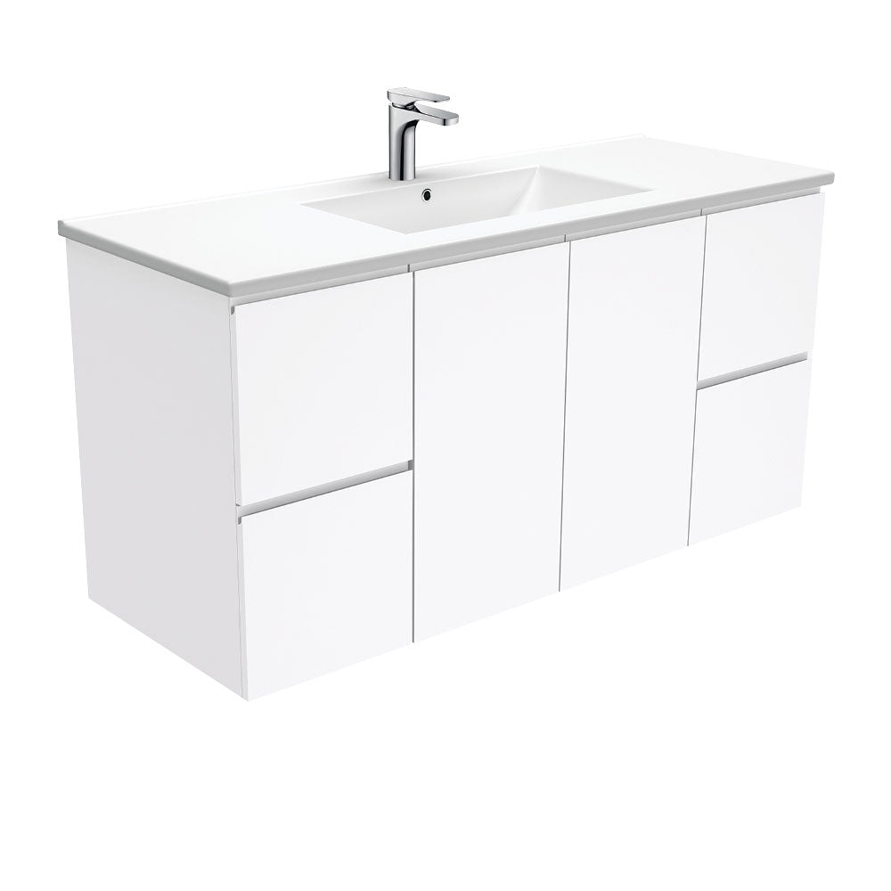 Dolce Gloss White Finger Pull Vanity