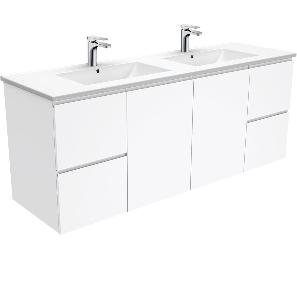 Dolce Gloss White Finger Pull Vanity