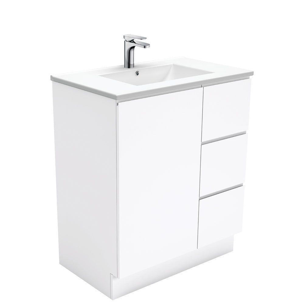 Dolce Gloss White Finger Pull Vanity