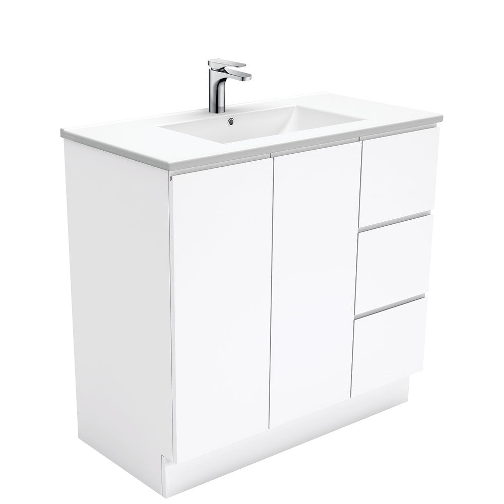 Dolce Gloss White Finger Pull Vanity