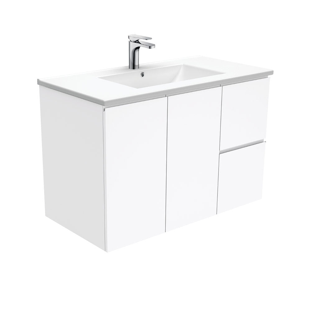 Dolce Gloss White Finger Pull Vanity