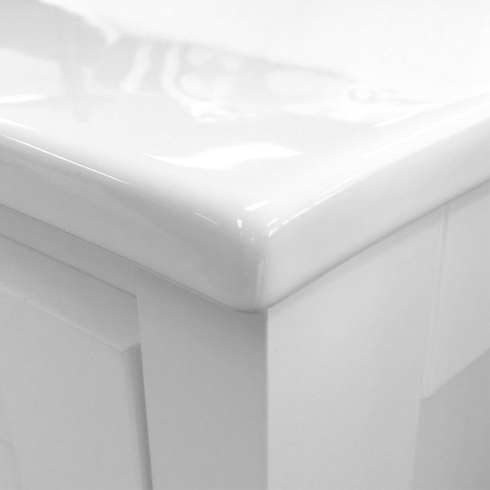 Dolce Amato 1200 Satin White Wall-Hung Vanity, Satin Black Panels