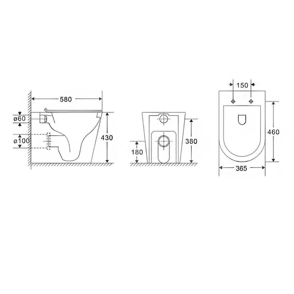 Siren Rimless In Wall Toilet - Neche Interiors