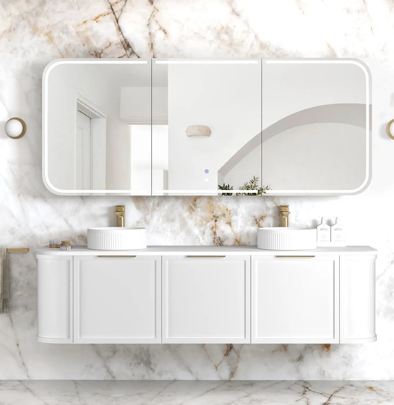 Newport LED Shaving Cabinet - Neche Interiors