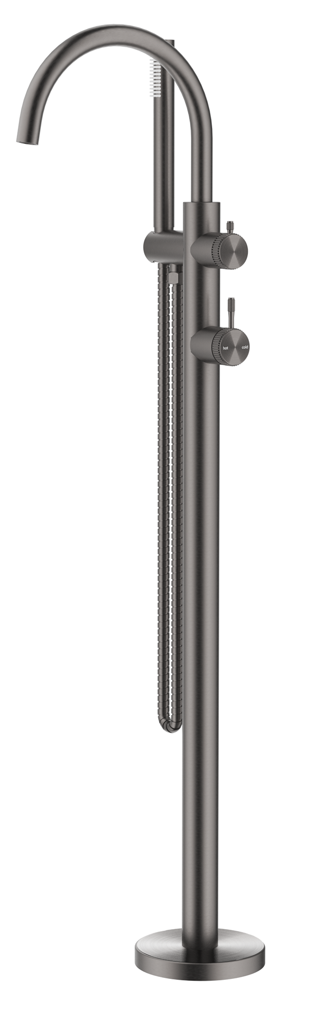 Mica Fluted Freestanding Bath Mixer with Hand Shower - Neche Interiors