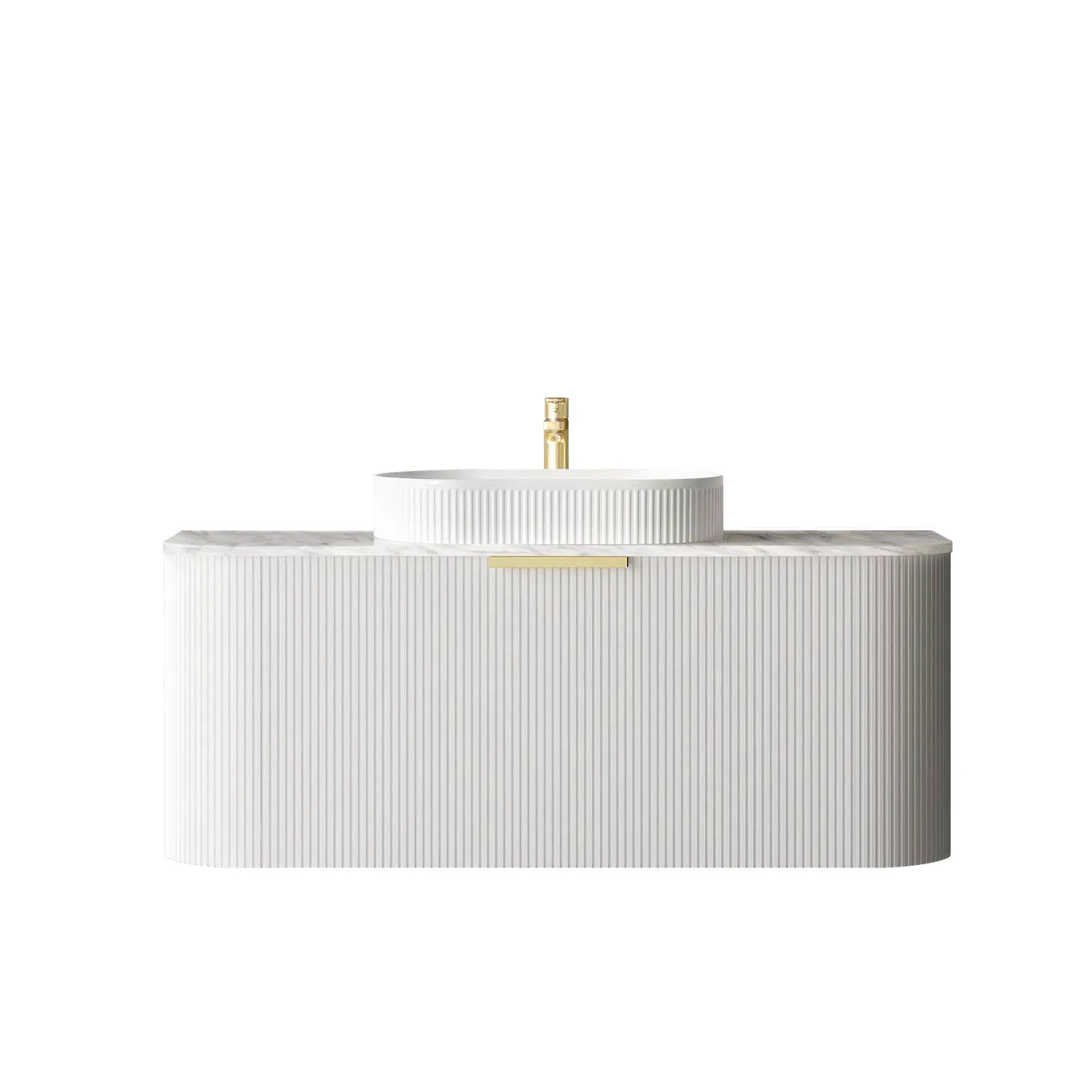 The Bondi Collection - Fluted Satin White