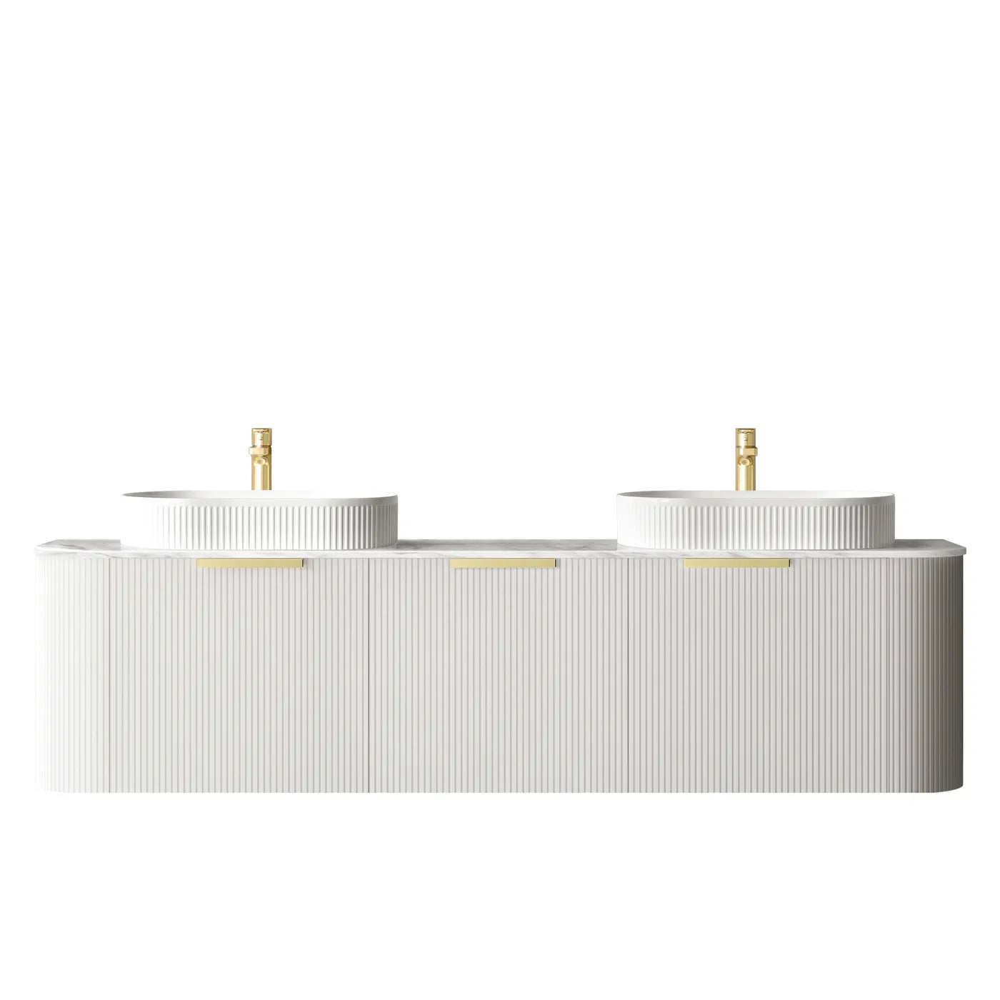 The Bondi Collection - Fluted Satin White