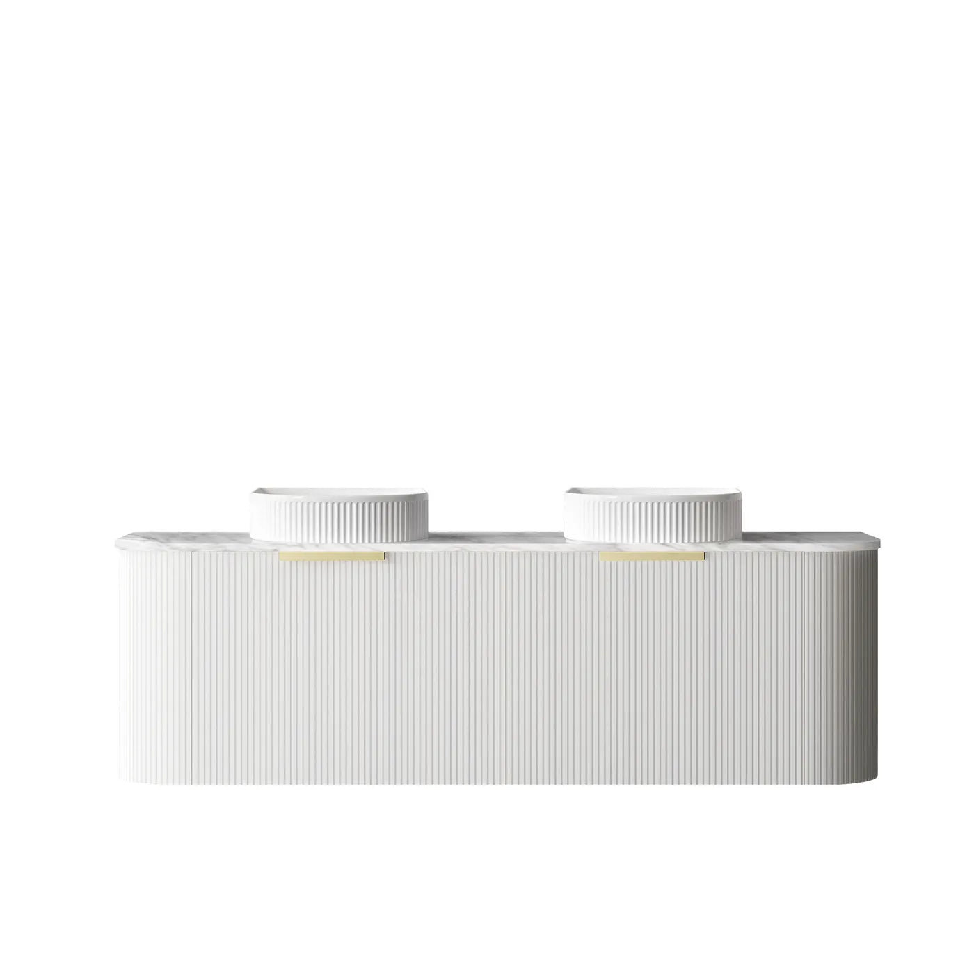 The Bondi Collection - Fluted Satin White