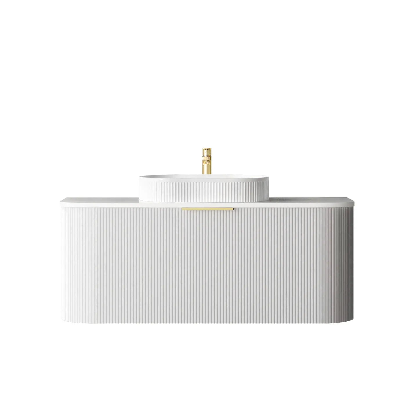 The Bondi Collection - Fluted Satin White