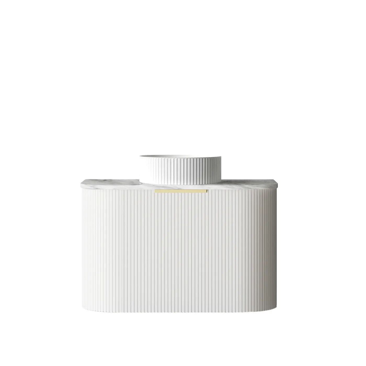 The Bondi Collection - Fluted Satin White