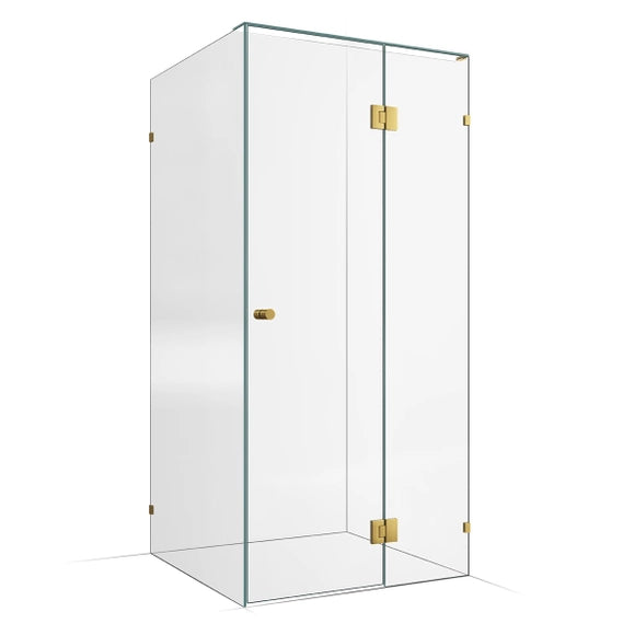 Purity Frameless Enclosed Shower Glass - Square Enclosed