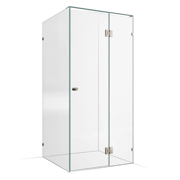 Purity Frameless Enclosed Shower Glass - Square Enclosed