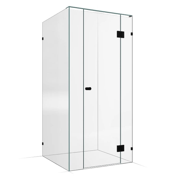 Purity Frameless Enclosed Shower Glass - Square Enclosed