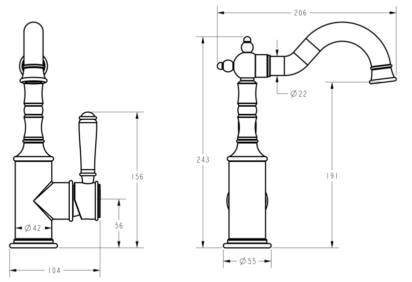 Clasico Tall Basin Mixer