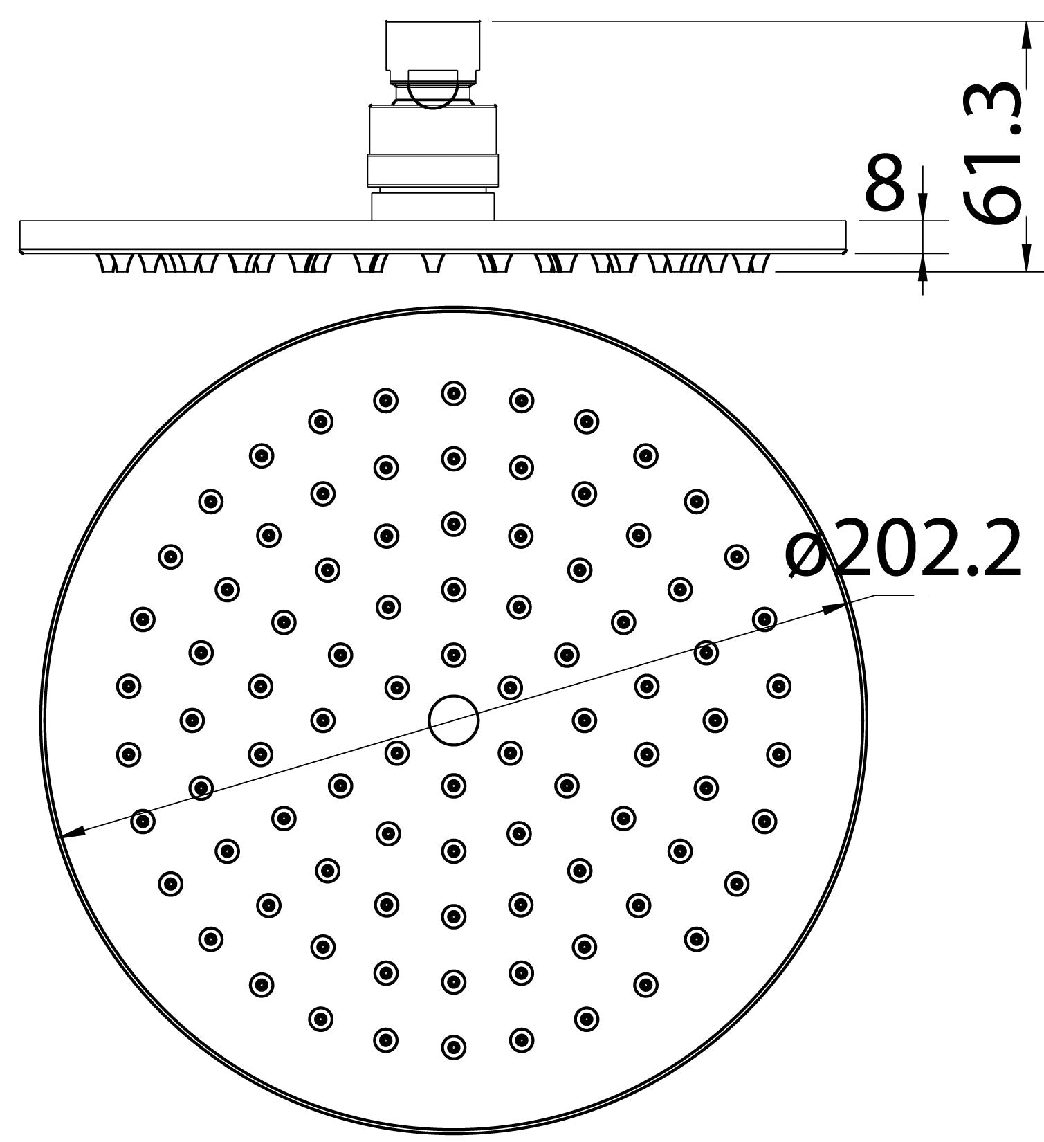 Cora 200mm Shower Head