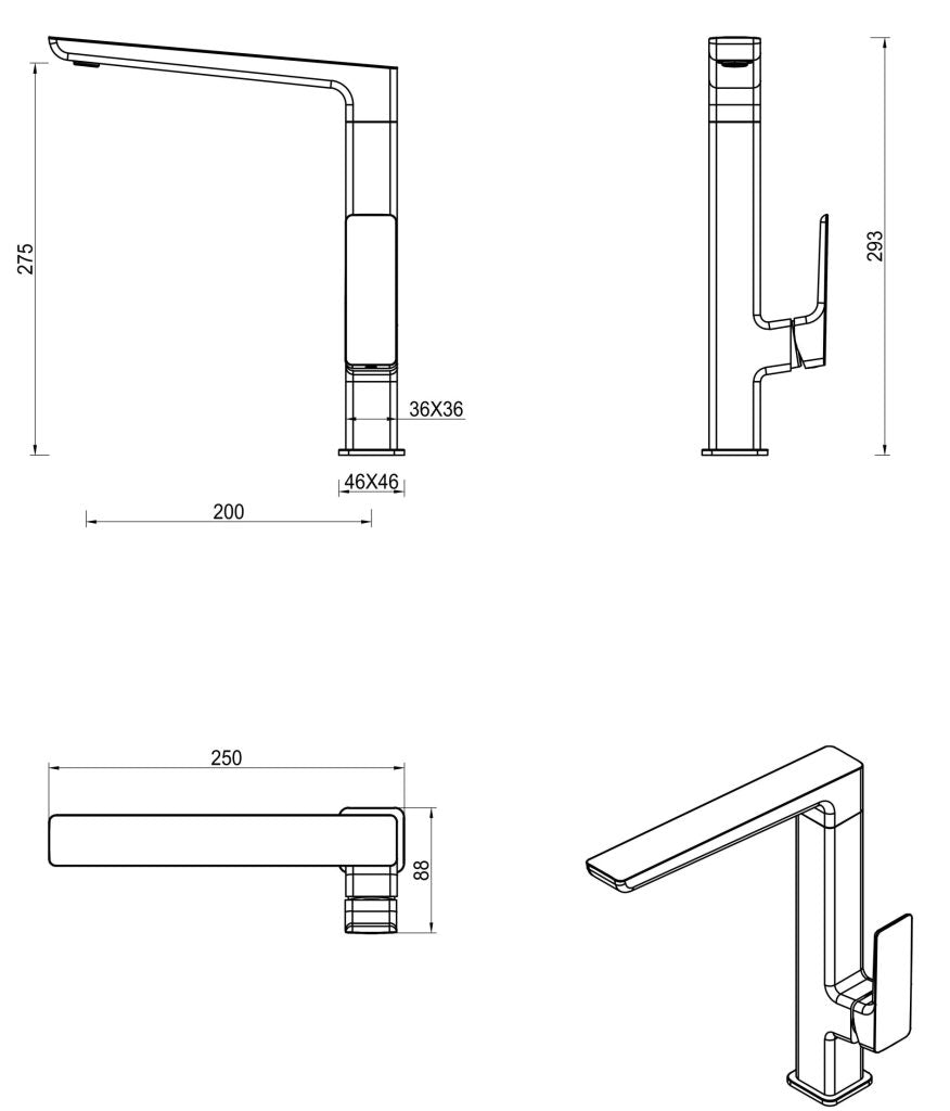 Tiago Sink Mixer - Neche Interiors