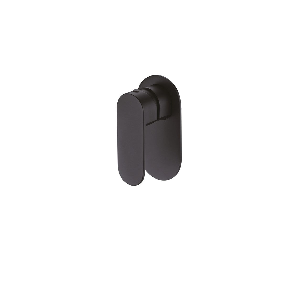Oval Matte Black Wall Mixer
