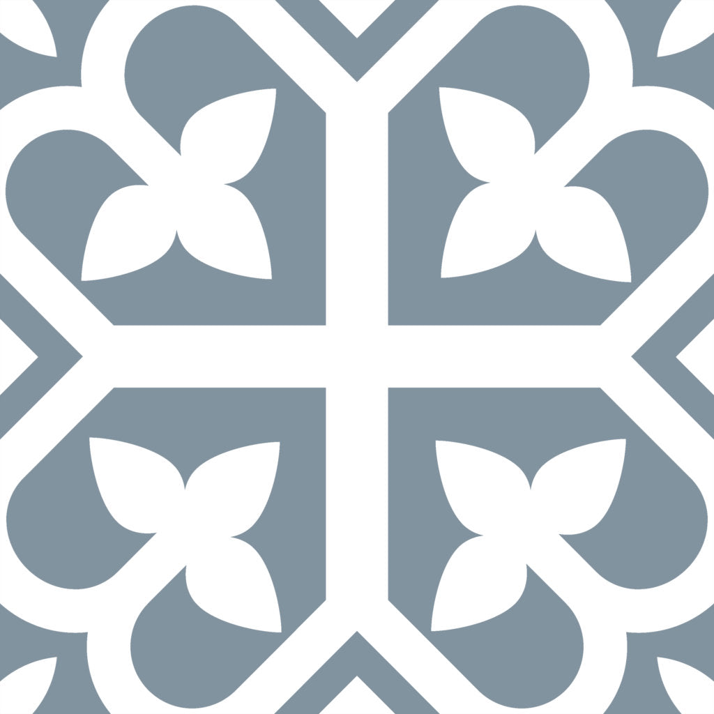 Picasso Bloom Baby Blue - 200x200 - Quality Tiles - Neche Interiors