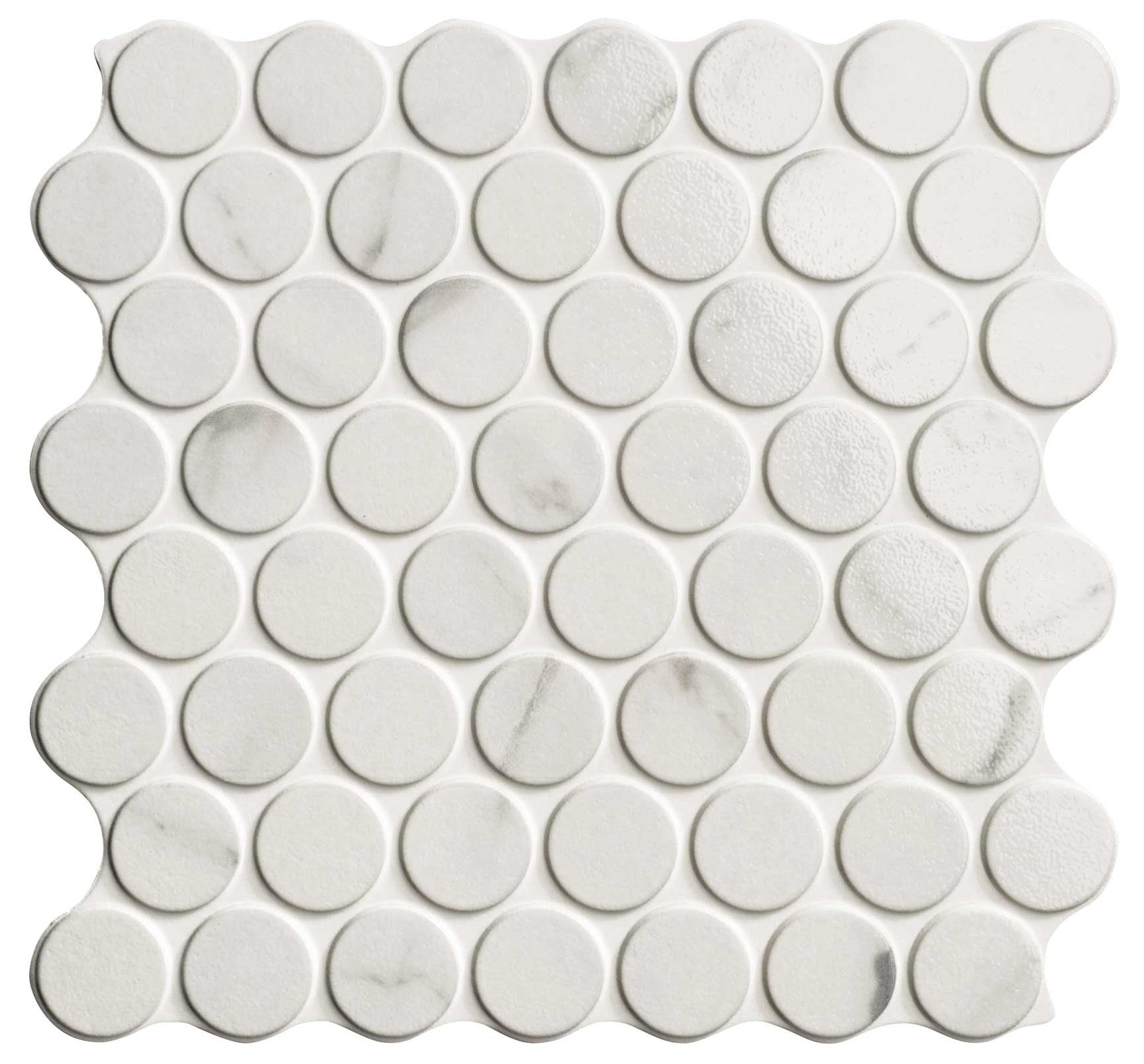 Circle Glossy Calacatta - Interlocking - Quality Tiles - Neche Interiors