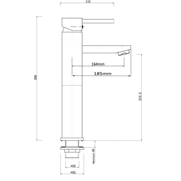 Pentro Tall Basin Mixer - Neche Interiors
