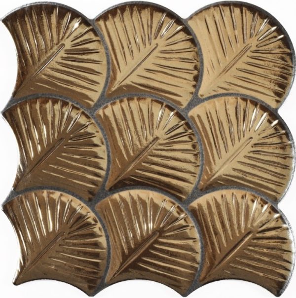 Scale Shell Gold - 300.7×300.7 Interlocking - Quality Tiles - Neche Interiors