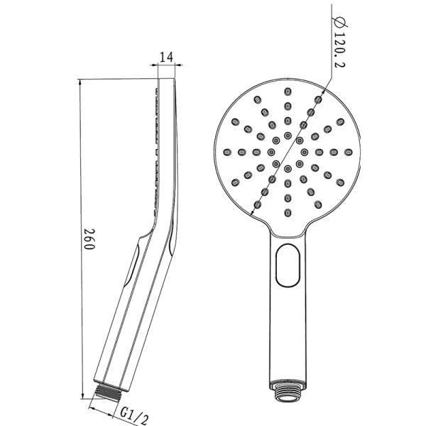 Pentro Sliding Shower Rail - Neche Interiors