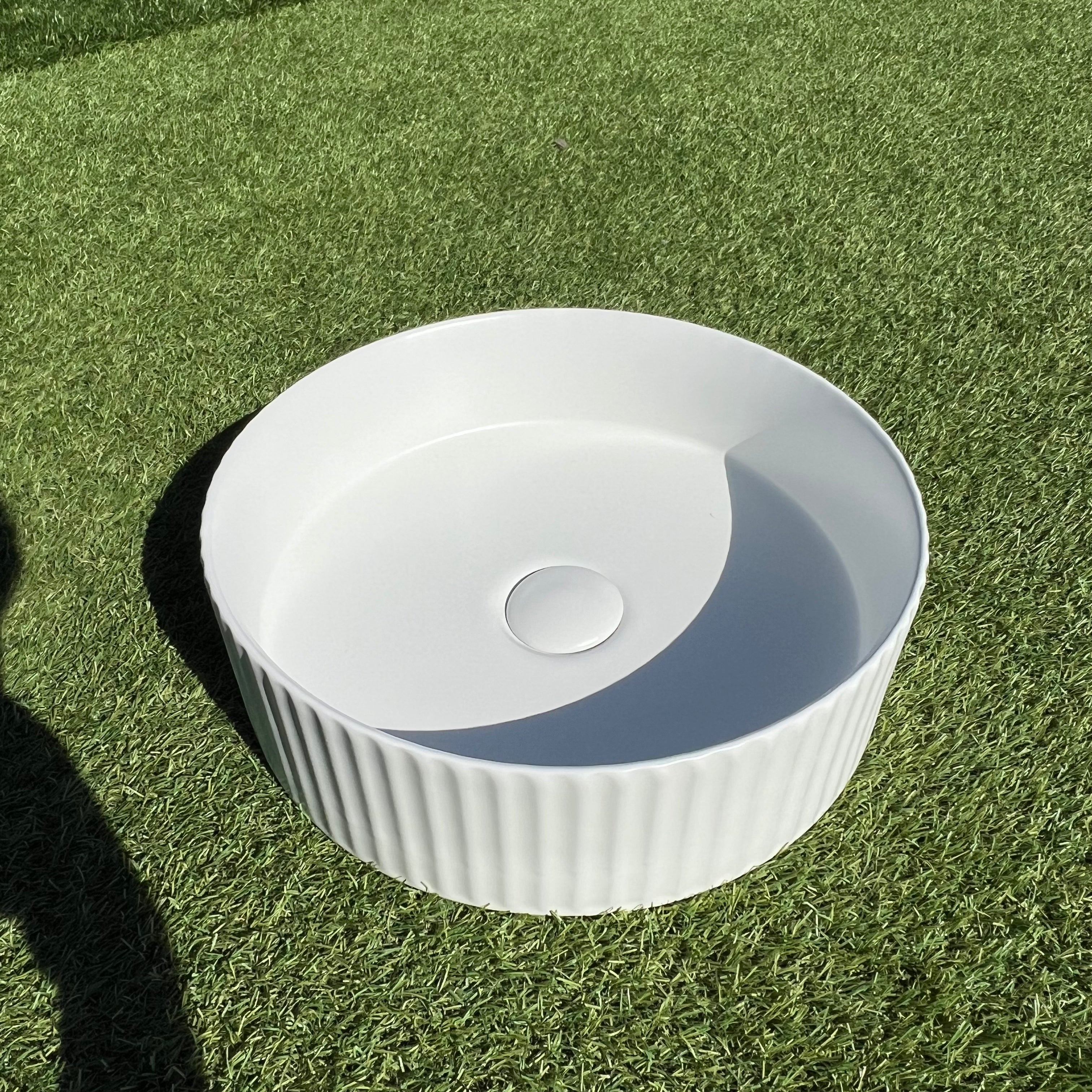 Round Fluted Counter Top Basin