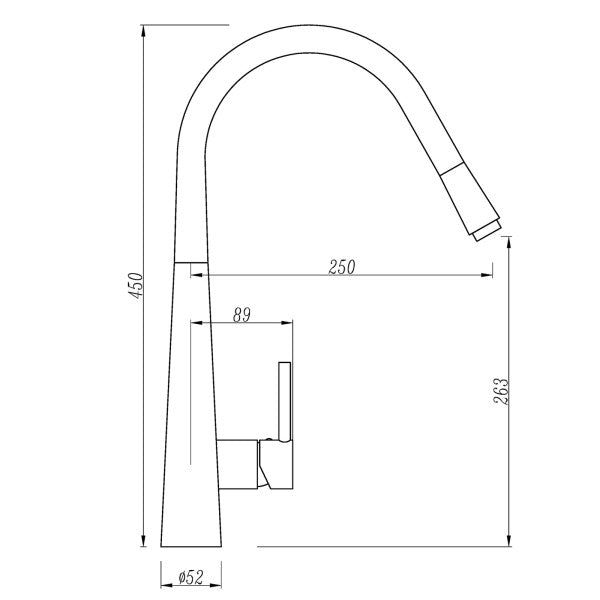 Pentro Pull Out Sink Mixer - Neche Interiors