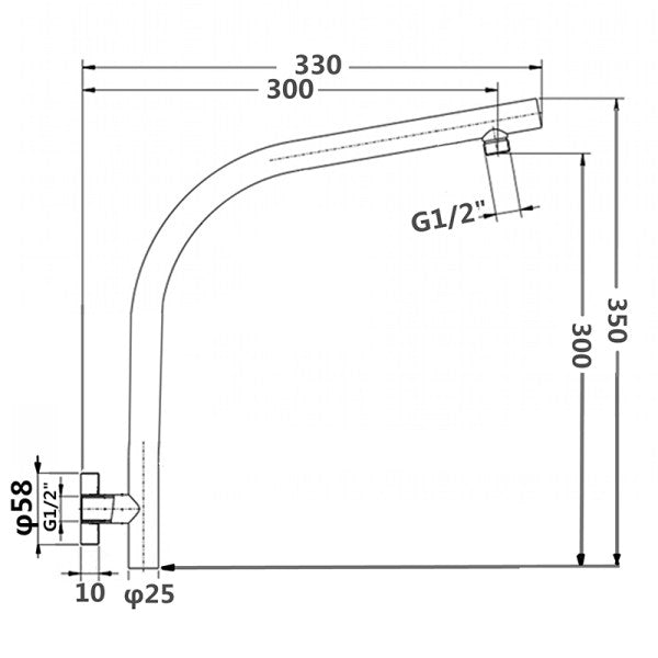Pentro Wall Shower Arm - Neche Interiors