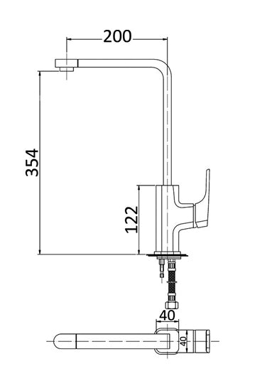 Cubed Chrome Sink Mixer - Neche Interiors
