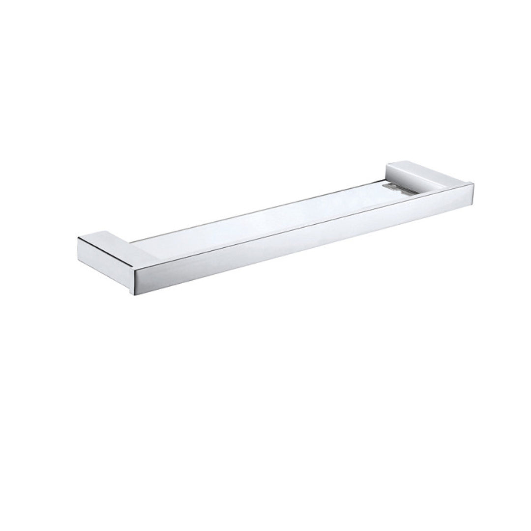 Square Chrome Glass Shelf - Neche Interiors