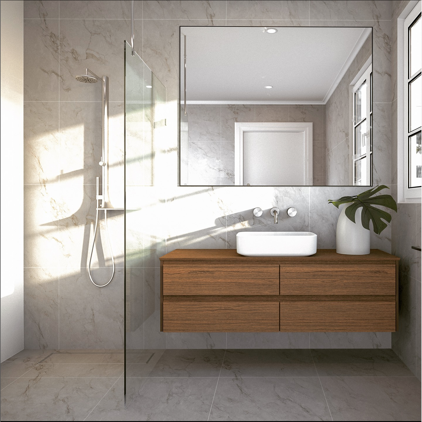 Purity Frameless Shower Screen - Fixed Panel