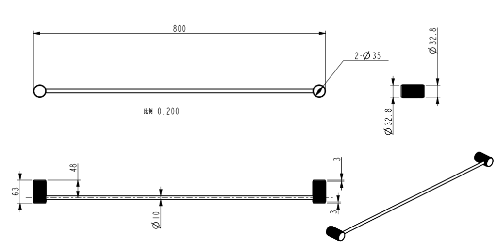 Mica Fluted Single Towel Rail - Neche Interiors