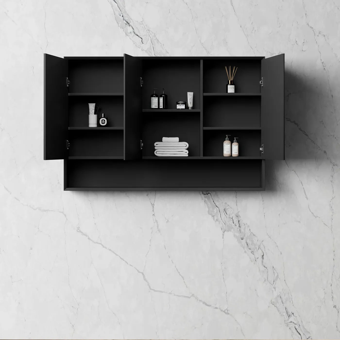 Marlo Shaving Cabinet With Shelf - Matte Black
