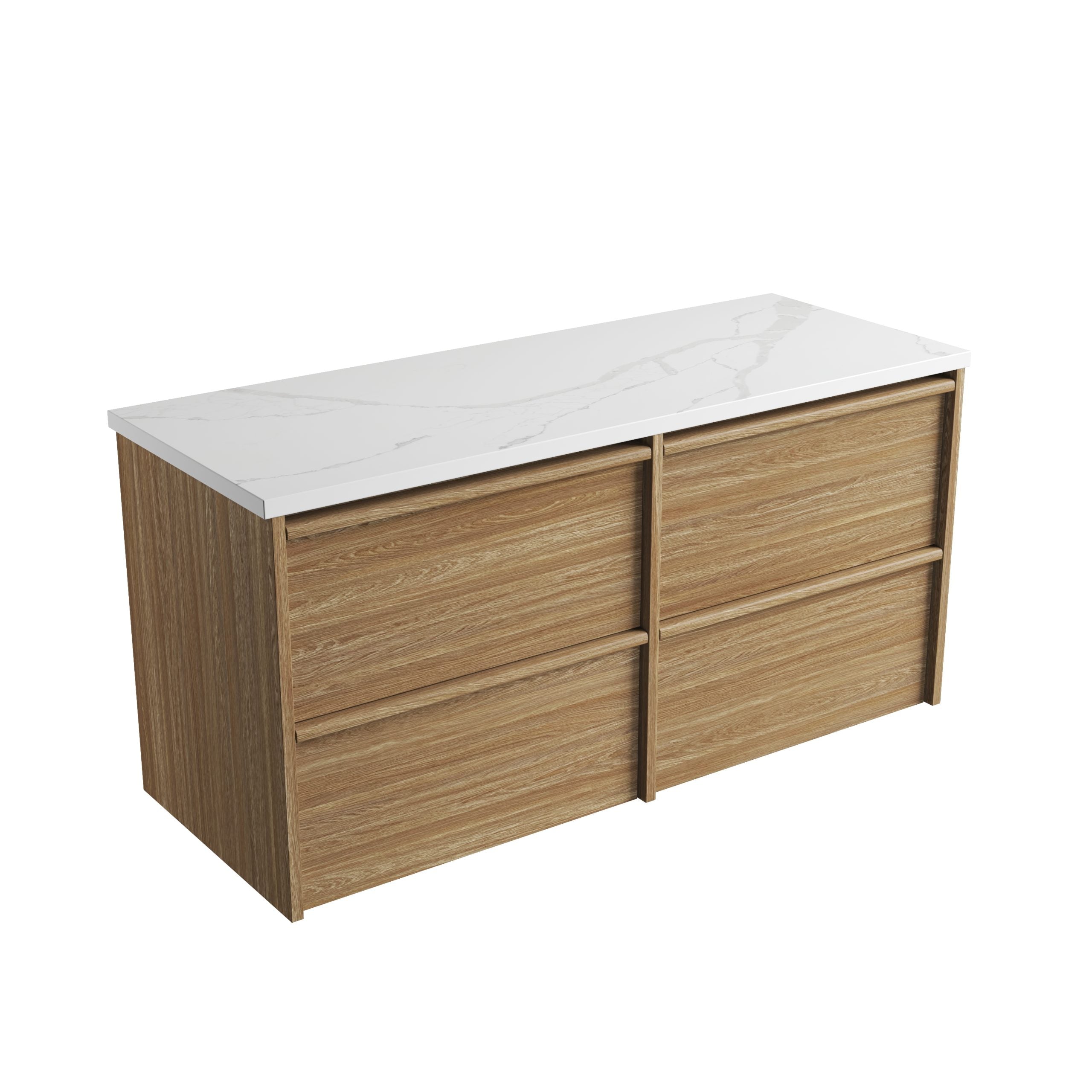 Venetta Framed Wall Hung Harvest Oak Vanity