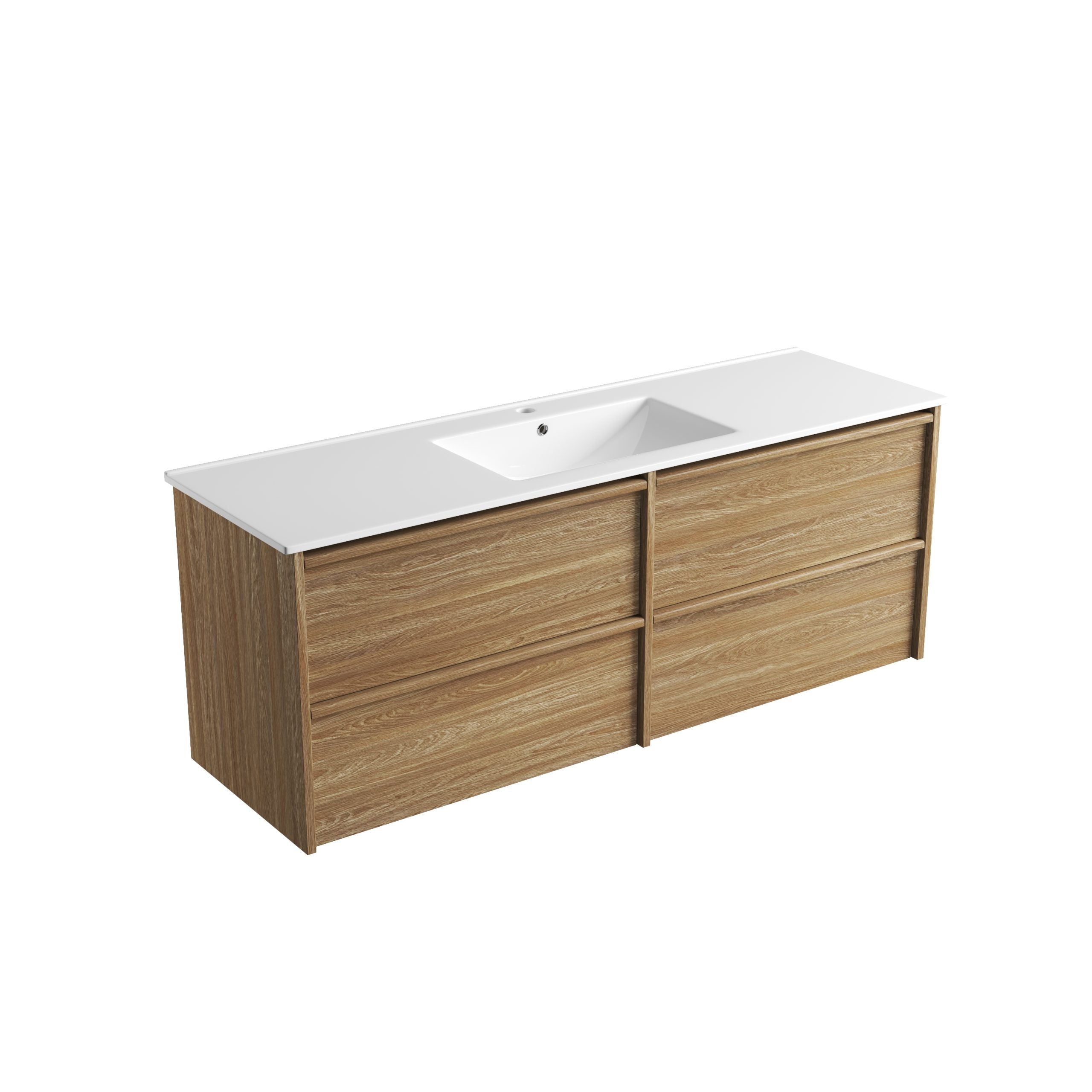 Venetta Framed Wall Hung Harvest Oak Vanity