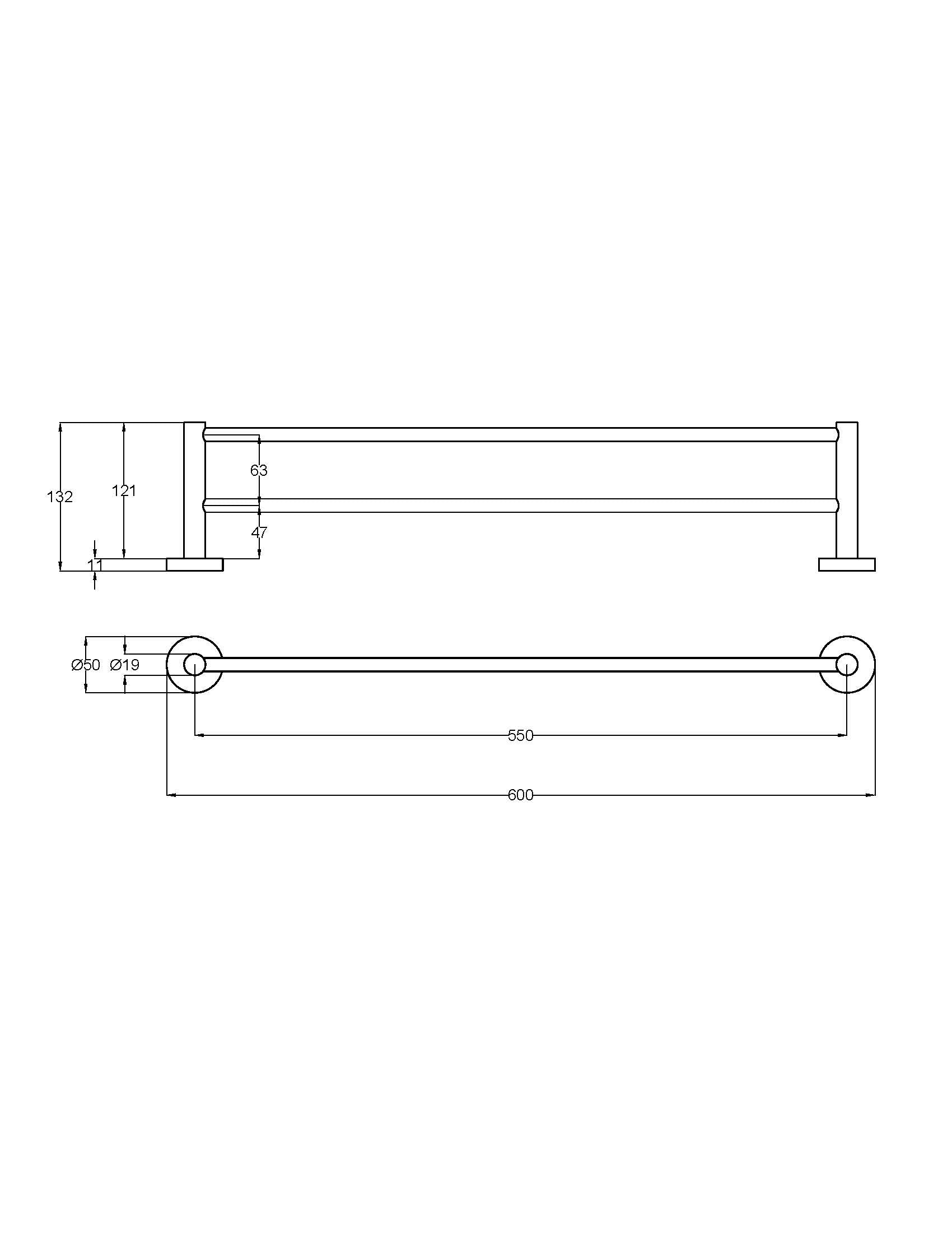 Otus Slimline Towel Rail