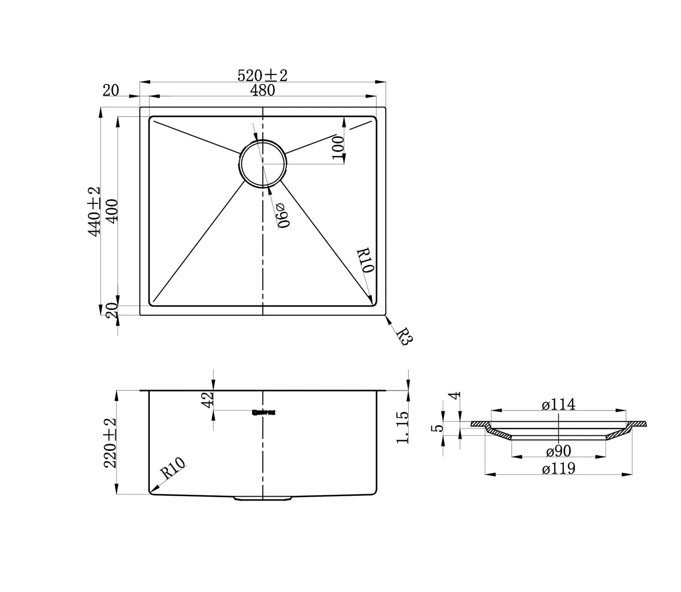 Axon Single Sink