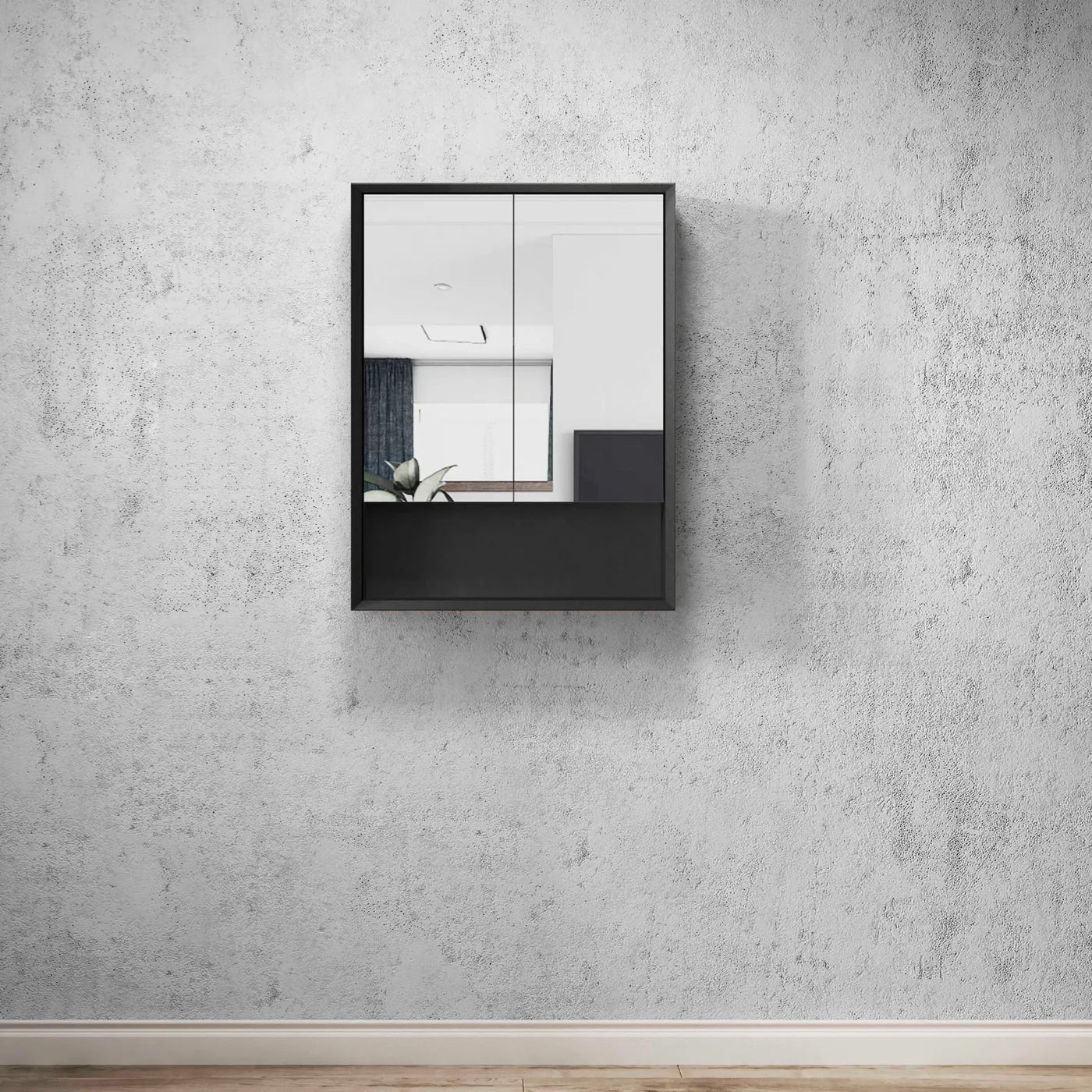 Marlo Shaving Cabinet With Shelf - Matte Black