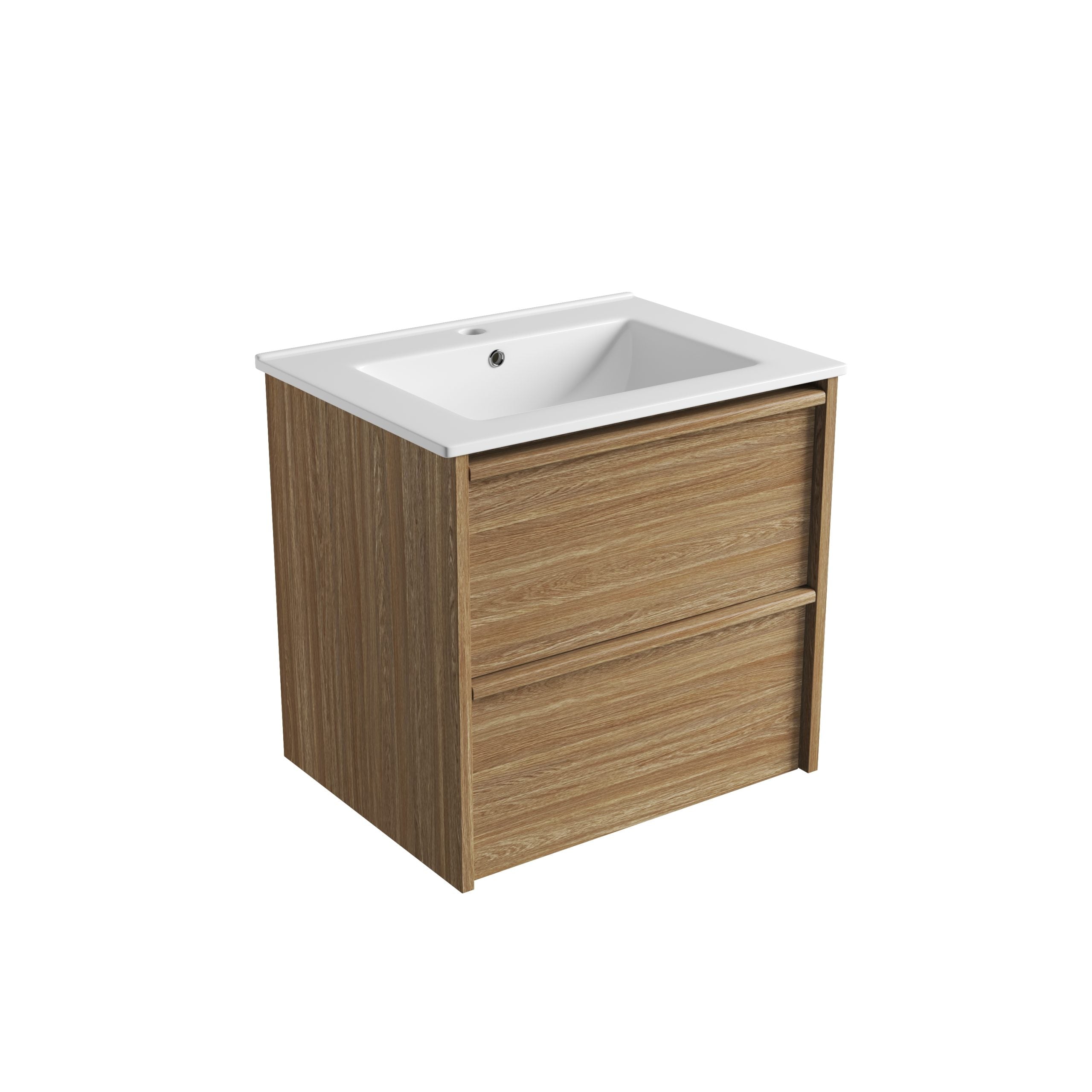 Venetta Framed Wall Hung Harvest Oak Vanity