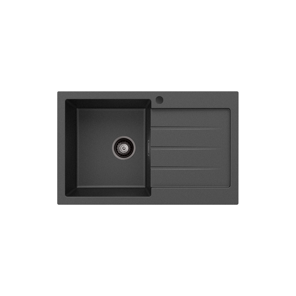 Kuro Granite 32L Single Kitchen Sink with Drainer