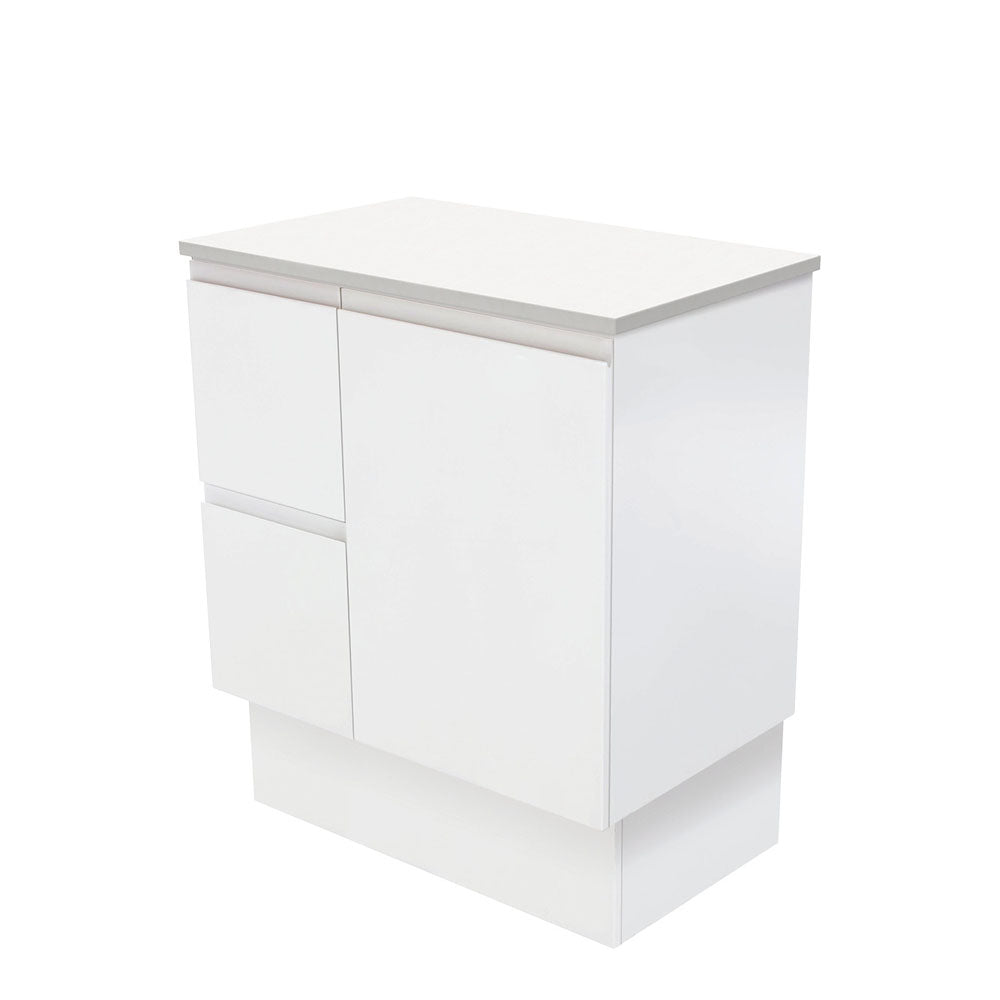 Finger Pull Satin White Vanity (Cabinet Only)