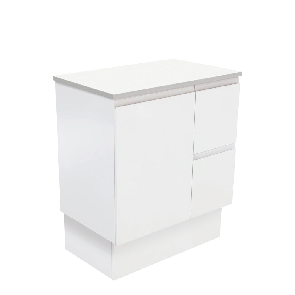 Finger Pull Satin White Vanity (Cabinet Only)