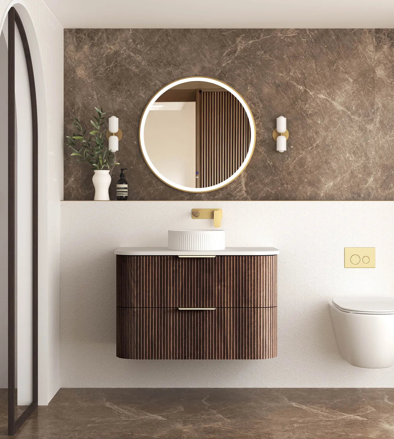 Havana Sable Walnut Wall Hung Vanity