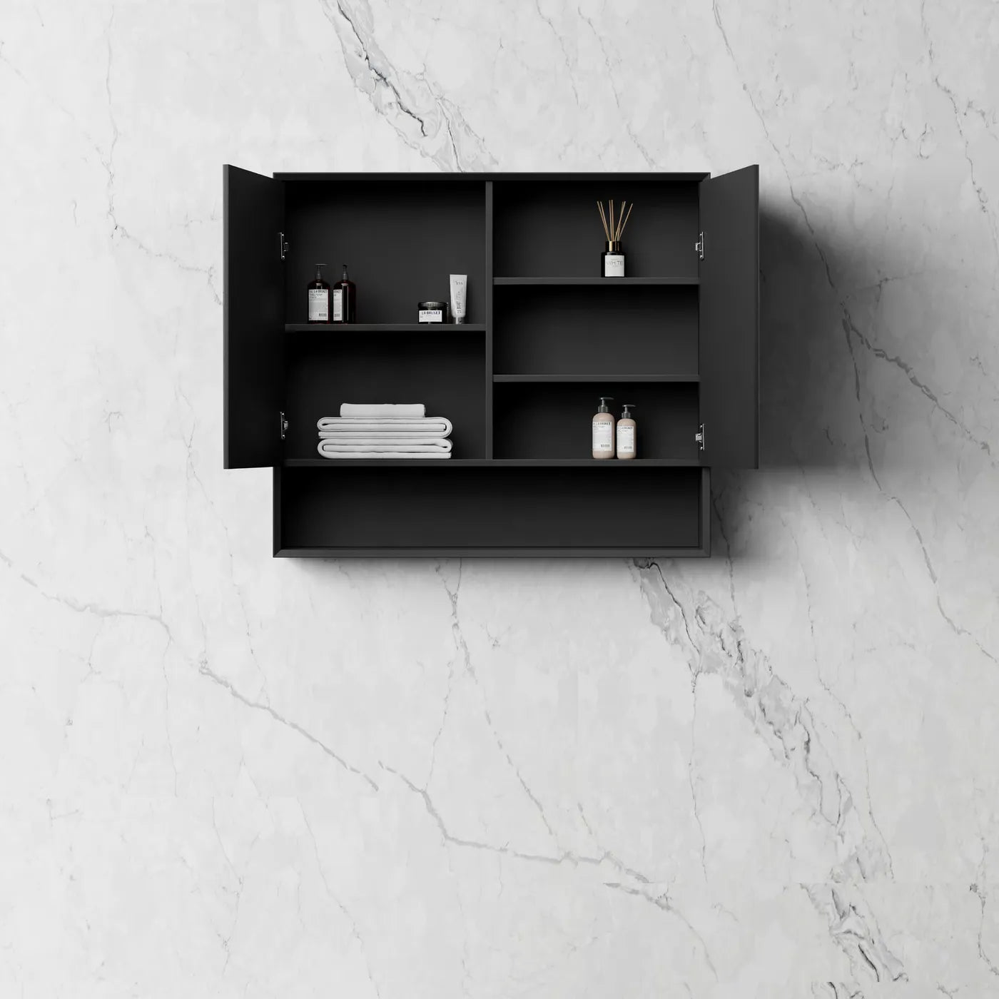 Marlo Shaving Cabinet With Shelf - Matte Black