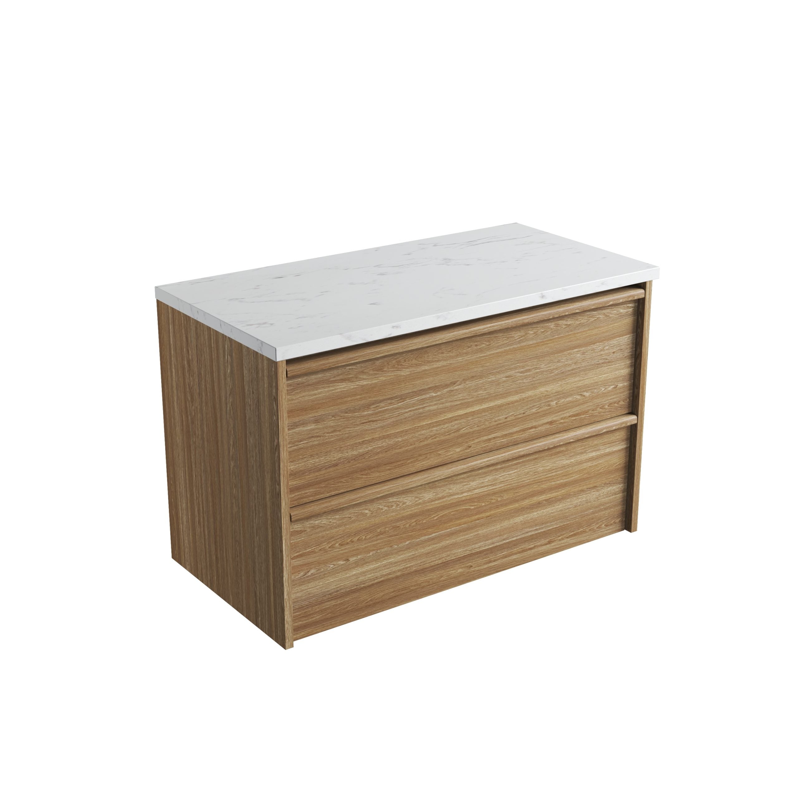 Venetta Framed Wall Hung Harvest Oak Vanity