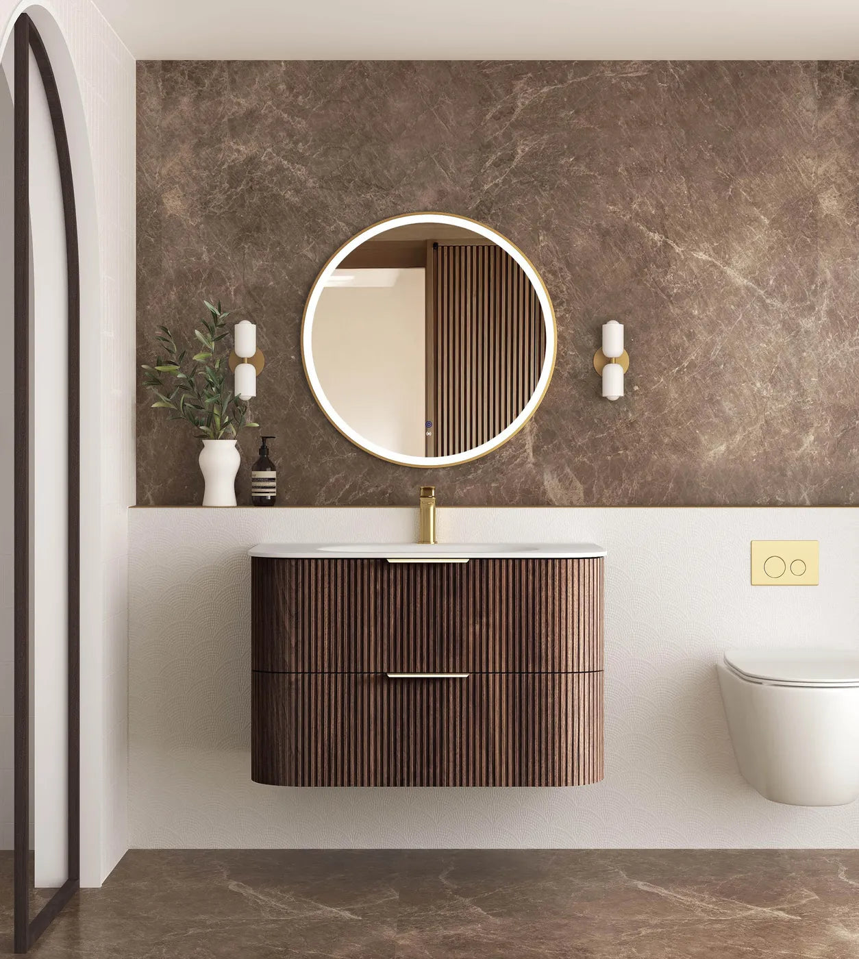 Havana Sable Walnut Wall Hung Vanity